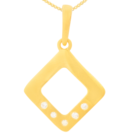 Twinkling Square Gold Pendants
