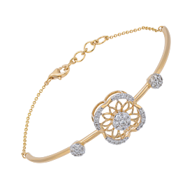 Gleaming Floral Diamond Bracelet