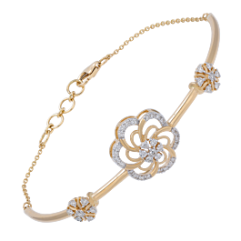 Opulent Blooming Diamond Cuff Bracelet