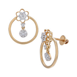 Lovely Dancing Drop Diamond Earrings