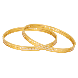 Dazzle Double Layer Stones Gold bangles