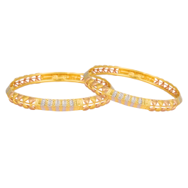 Elegant Multi Tone Gold Bangles