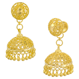 Intricate Filigiri Style Gold Earrings