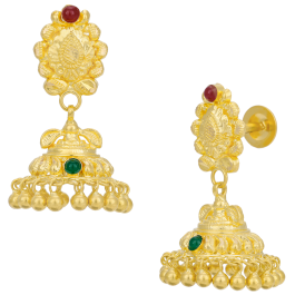 Elegant Paisley Floral Gold Earrings