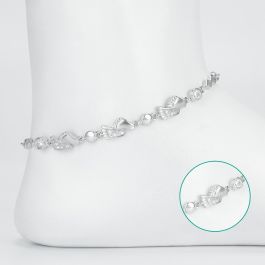 Cute Baby Feet Silver Anklets
