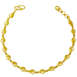 Mesmerizing Leaf Link Gold Bracelets | 20A918076