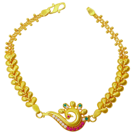 Feminine Stones Peacock Gold Bracelet