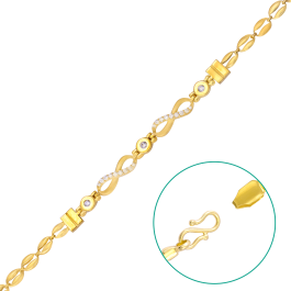 Infinity Loop Chain Type Gold Bracelets