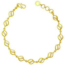 Delicate Trendy Stone Gold Bracelets
