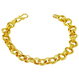 Majestic Link Cable Design Gold Bracelets