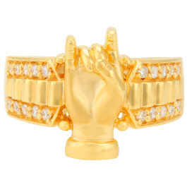 Superstar Baba symbol Gold Rings