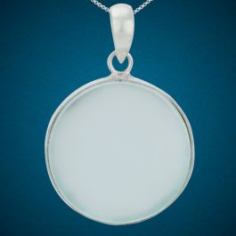 Splendid Light Green Onyx Silver Pendant