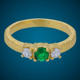 Charming Hydro Green Silver Ring