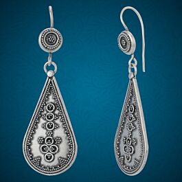 Dainty Pear Drop Silver Earrings