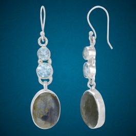 Gentle Stone Drops Silver Earrings