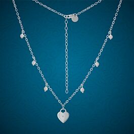 Wondering Heart Charms Silver Necklace