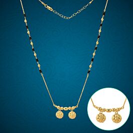 Appealing Floral with Black Beaded Silver Manganese Necklace