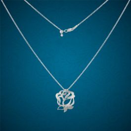 Delicate Rose Pattern Silver Chains