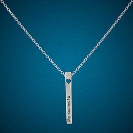 My Soulmate Engraved Silver Necklace