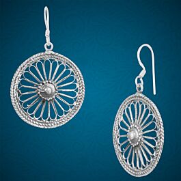 Stupendous Floral Silver Earrings