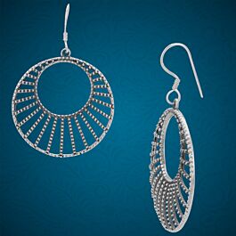 Magical Pretty Round Silver Earrings