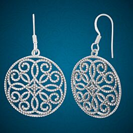 Artistic Spiral Silver Earrings