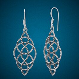 Concentric Infinite Interloped Silver Earrings