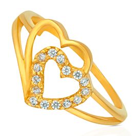  Double Blooming Love Gold Rings