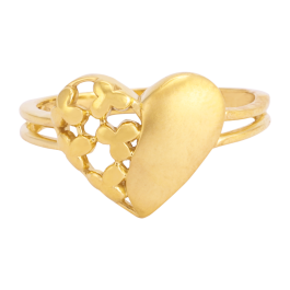 Lovely Heart Gold Ring