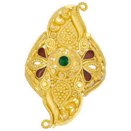 Ethnic Paisley Shaped Gold Rings