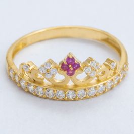 Pleasant Lovely Crown Gold Rings