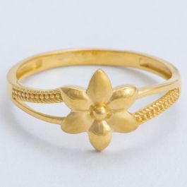 Glorious Floral Gold Rings