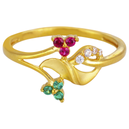 Dazzling Colour Stone Gold Rings