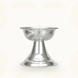 Glossy Plain Silver Lamp