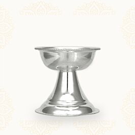 Simple Round Medium Silver Lamp