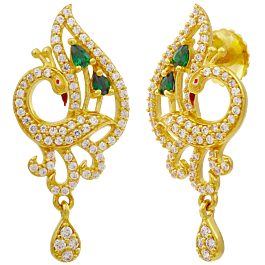 Awesome Mayuri Peacock Gold Earrings