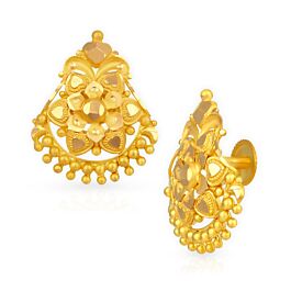 Pretty Fashionatic Floral Gold Earrings