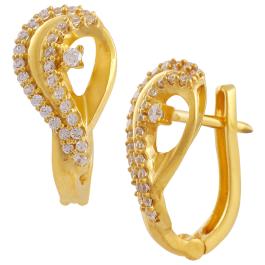 Flashy Stylish Hoops Gold Earrings