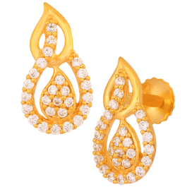 Allure Glint Stone Gold Earrings