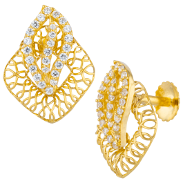 Stylish Loop Design Gold Earrings