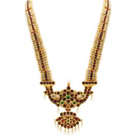 Natya Collection Kemp Stones Silver Necklace