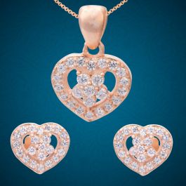 Stylish Matt Finish Heartin Silver Pendants