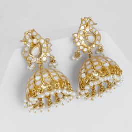 Pretty Peacock Design Silver Earrings