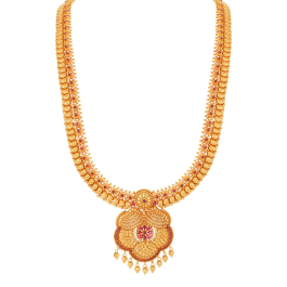 Artistic Traditional Haram Colour Stone Gold Necklaces