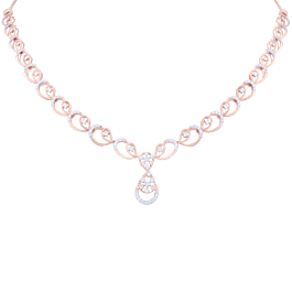 Elegant Trendy Floral Diamond Necklaces
