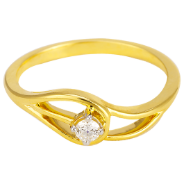 Pretty Design Single Stone Diamond Ring