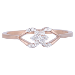 Fascinating Floral Heartin Diamond Rings