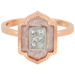 Meticulous Ogee Pattern Diamond Rings