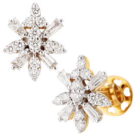 Fabulous Flower And Arrow Diamond Earrings