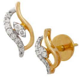 Delicate Flame Diamond Earrings